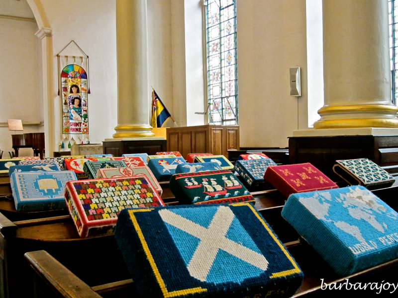 Bewdley, St Anne's Church, tapestry prayer cushionspg