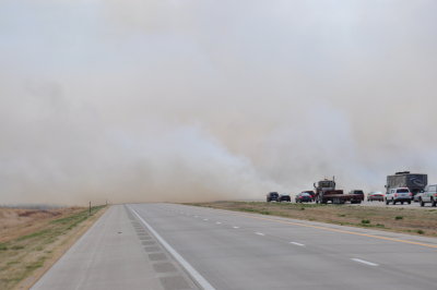 Prairie fire near Salina, KS