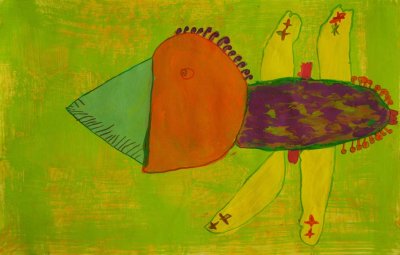 Peintures d'enfants: oiseaux