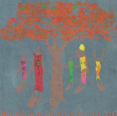 Peintures d'enfants: femmes africaines