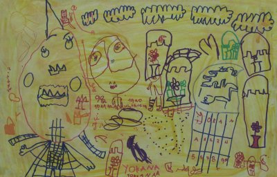 Peintures d'enfants: les monstres