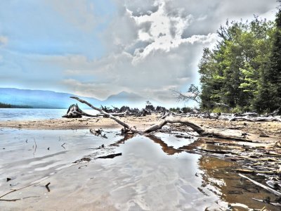 Bigelows from Flagstaff Lake with effects