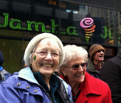 Joanie and Carol - Times Square 