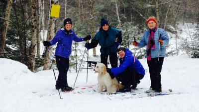 Serendipitous ski with Linda, Fanny, Lisa and Mary 