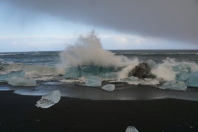Diamond Black Sand Beach in South-East Iceland