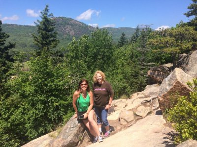 Cousins Lori and Rhonda in Acadia