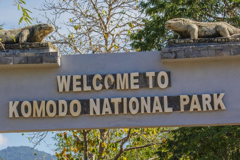 Komodo National Park sign