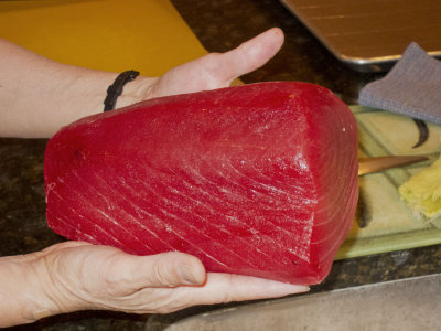 1  Chunk (4 lb) of sashimi tuna.jpg