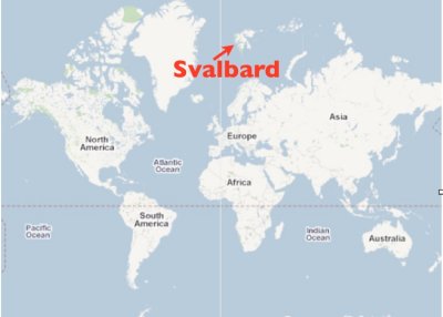 Another map showing Svalbard