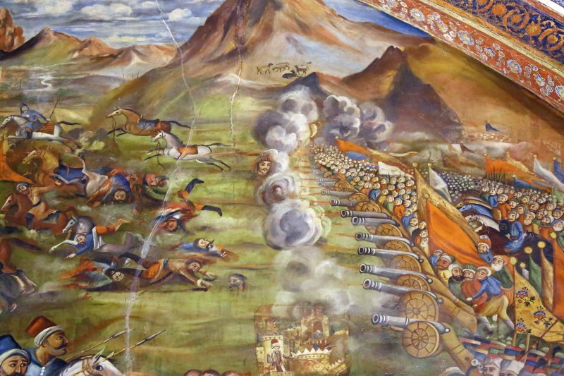 Battle of Chaldiran between Shah Ismail I and the Ottoman Sultan Suleiman in 1514 at Chaldoran, Esfahan, Iran