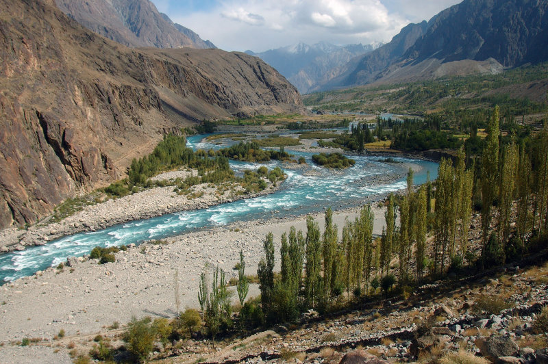 Ghizer River, Gupis, Hindu Kush, Pakistan