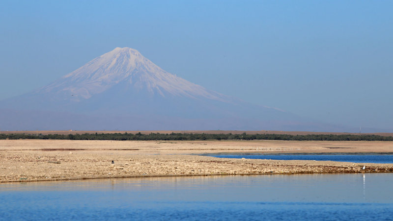Aras River and Dam with Nakhchivan