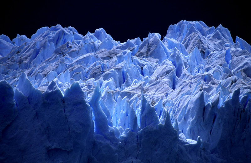Beautiful clear blue ice, Perito Moreno Glacier, Argentina