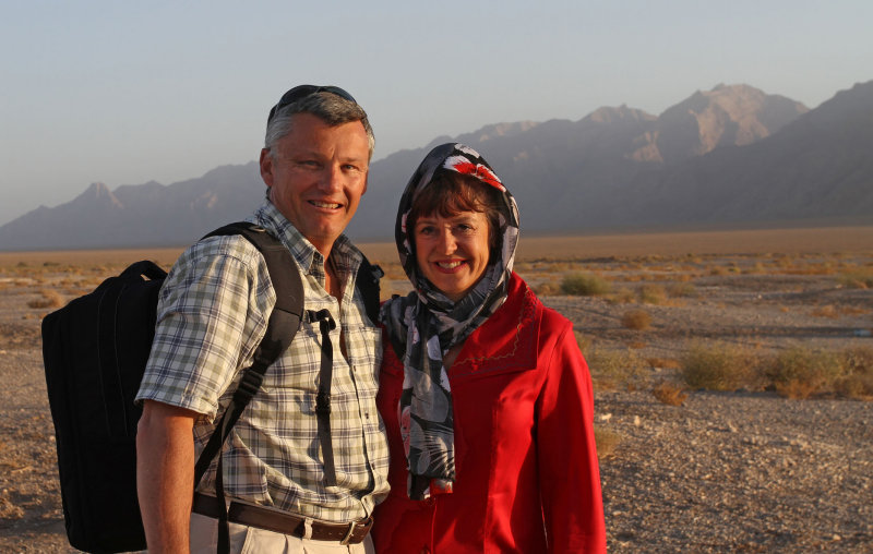 Walking at Sunset, Zein-o Din Caravanserai, Yazd