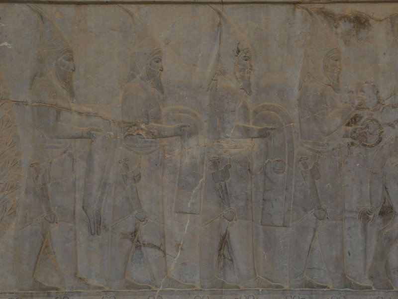Pointed hat Scythians, Apadana Staircase, Persepolis