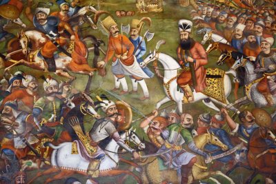 Battle of Chaldiran between Shah Ismail I and the Ottoman Sultan Suleiman in 1514 at Chaldoran, Esfahan, Iran