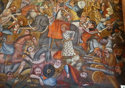 Karnal Battle between Nader Shah Afshar and Mohammad Shah Gurkani of India, Esfahan, Iran