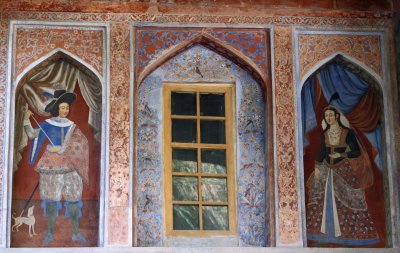 Chehel Sotun Palace Exterior Paintings, Esfahan, Iran