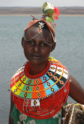 El Molo Woman, Lake Turkana, Northern Frontier District, Kenya