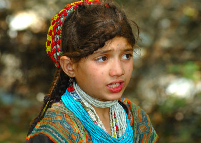 Kalash girl, Rombir Valley, Chitral, North West Frontier, Pakistan