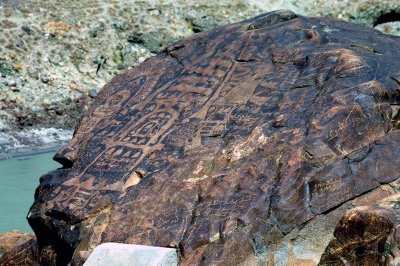 Buddha and Stupas, Petroglyphs, Chilas, Karakoram Highway, Pakistan