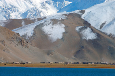 Slopes of Muztagh Ata and Karakul Lake, Xinjiang, China