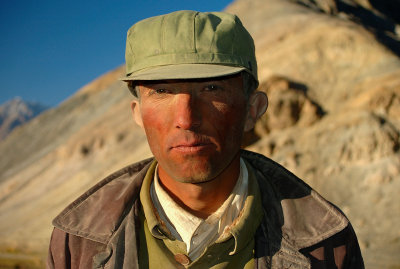 Tajik worker, Tashkurgan, Xinjiang, China