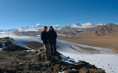 Tanya and Richard, Karakoram Highway near Tashkurgan, Xinjiang, China