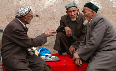 Deep in Converstaion, Kashgar Old City, Xinjiang, China