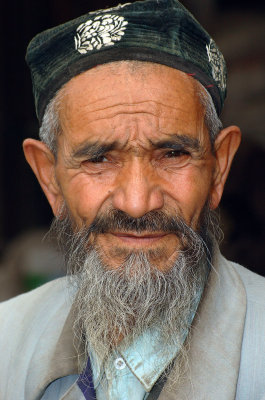 Old Uyghur Man, Yarkand, Xinjiang, China