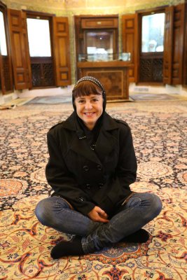 Tanya on the Ardabil Carpet Replica