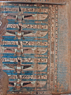 Vultures painted underneath the Roof Beams, Kom Ombo