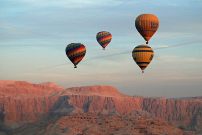 Hot air ballooning over the Valley of the Kings