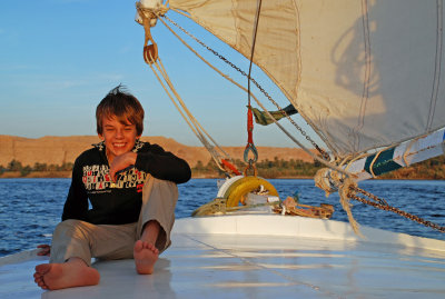 Travis on his beloved Nile