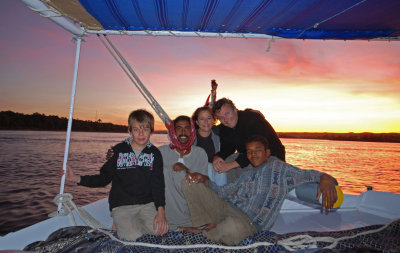 The family on the Felucca