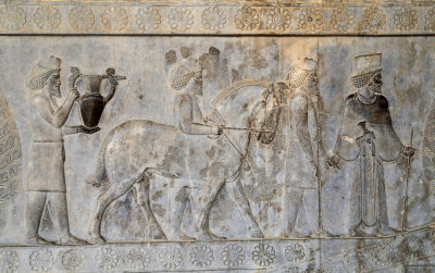 Armenian Delegation, Apadana Staircase, Persepolis - with Levels Adjusted