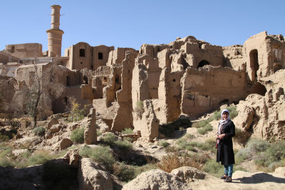 Tanya at Kharanaq, near Yazd
