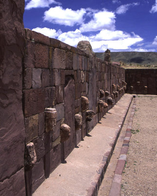 Wall around Tiwanaku, Bolivia