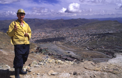 With dynamite on Cerro Rico, Potosi, Bolivia