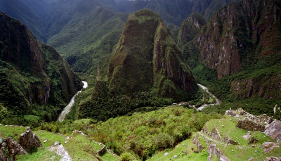 Machu Picchu with the river below