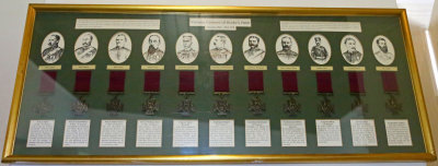 Replicas of the 11 Victoria Crosses awarded at Rorke's Drift