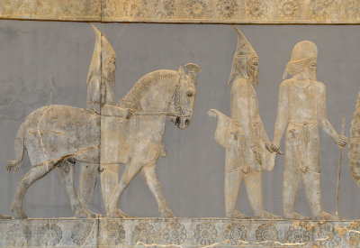 Pointed hat Scythians, Apadana Staircase, Persepolis
