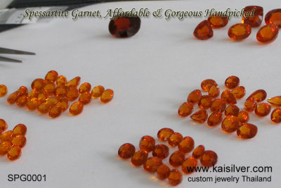 Spessartite Garnet Gems From Kaisilver, Custom Made Jewelry
