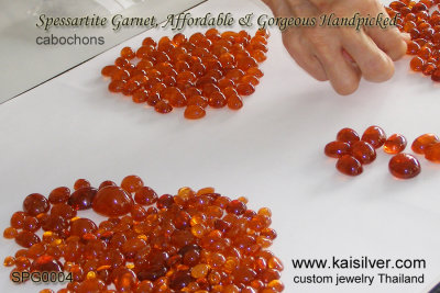 The Elegance Of Cabochon Spessartite Garnet, Kaisilver Presents The Big Cab Collection