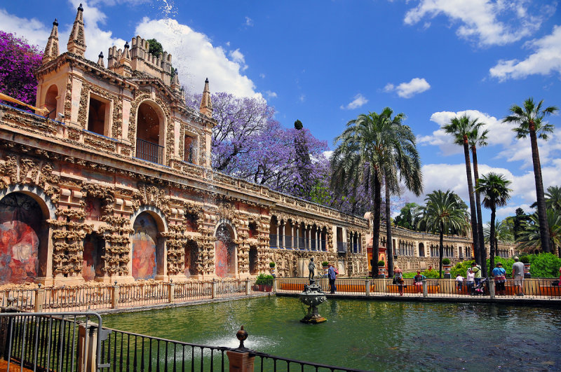 In Gardens of Sevillas Alcazar