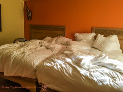 One bed from two. Don't do this.