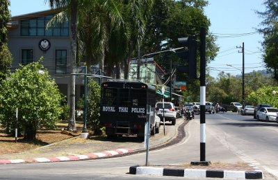 Phuket Town next to the immigration office the Royal Police is waiting.jpg