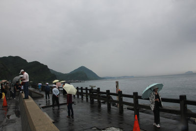 It was a rainy day on Taiwan's Nanya coast.