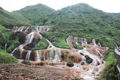 Golden Waterfall at Yinyanghai, Taiwan, near Chiufen.