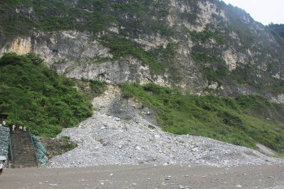 More fallen rocks on the beach.
